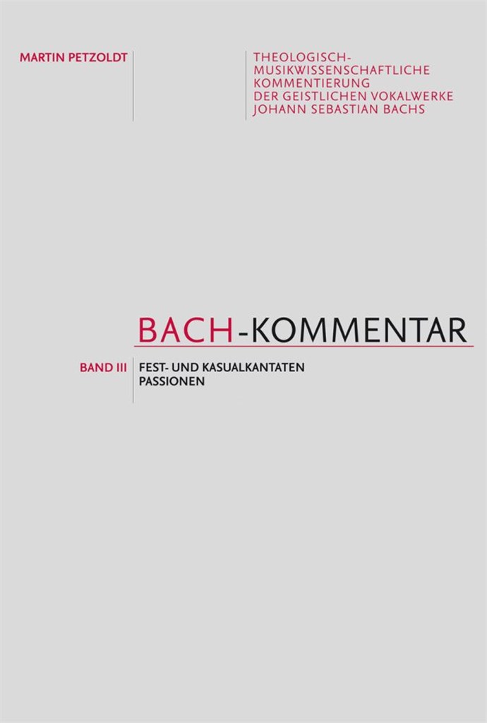 Bach-Kommentar Volume III